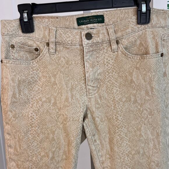 Lauren Ralph Lauren Snake Print Modern Straight Jeans 6 - Picture 3 of 13